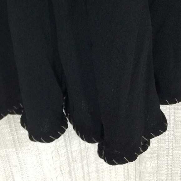 Deep V Black Sleeveless MIDI Dress-Size Medium - Picture 6 of 11